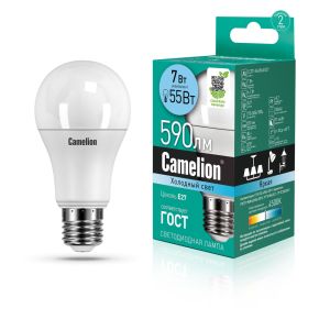 Лампа LED 7W-A60/845/E27 Camelion