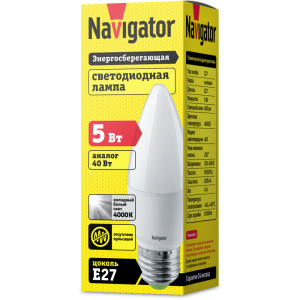 Bec LED NLL-P-C-37-5W-4K-E27 FR Navigator